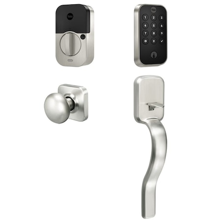 Yale Real Living Yale Assure Lock 2 Bundle with Keypad Bluetooth Deadbolt, Ridgefield Handleset Passage, and BYRD410BLERX619
